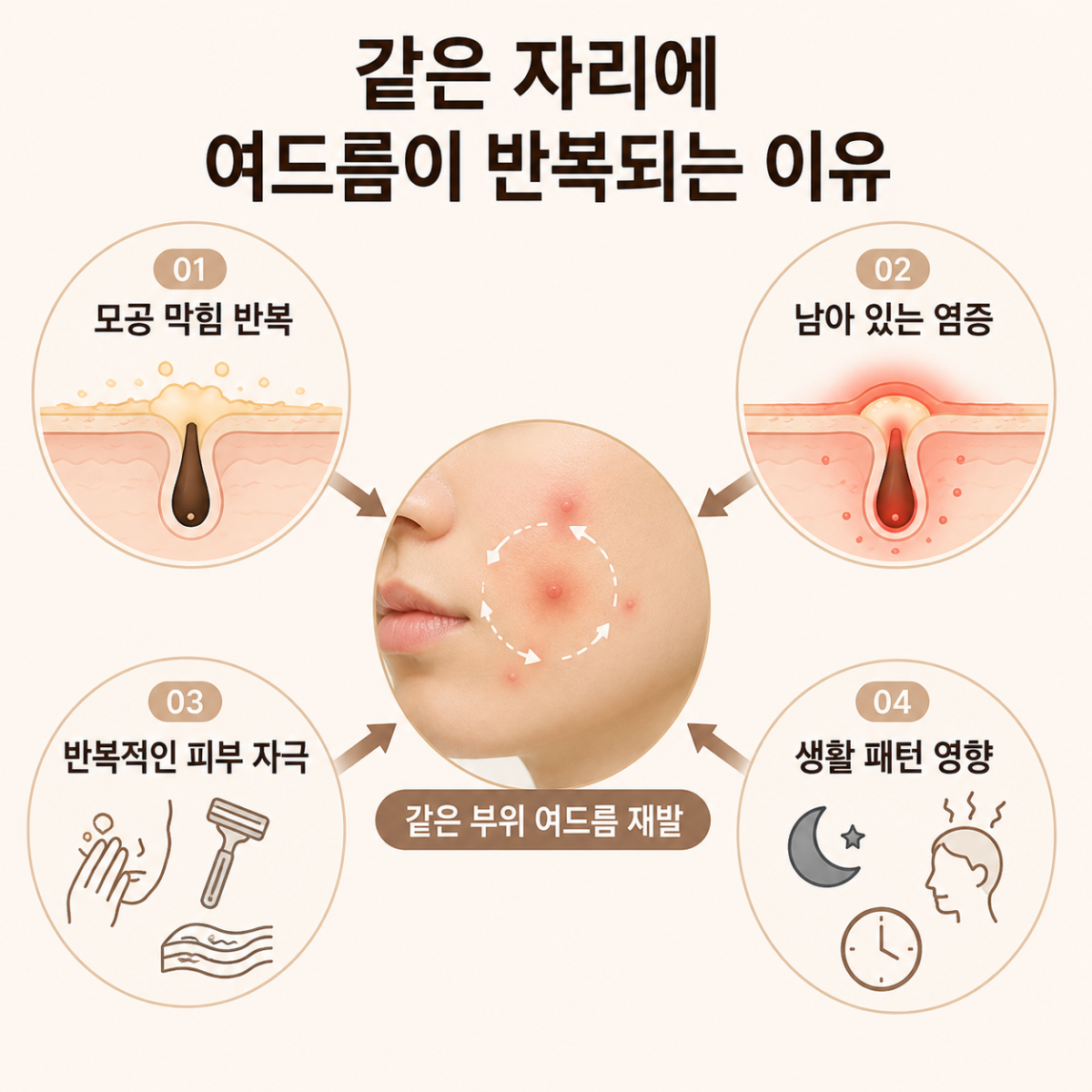 [안양점] 여드름피부과 안양해율한의원에서 재발 원인을 알려드립니다 - 해율한의원
